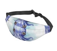 Fanny Pack for Men Women Waist Bag Adjustable Waist Pack Crossbody Belt Bag Cute Pomeranian dog Bum Bag, Blue Little Octopus, One Size
