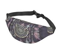 Fanny Pack for Men Women Waist Bag Adjustable Waist Pack Crossbody Belt Bag elephant on a bridge Bum Bag, Dream Catcher, One Size