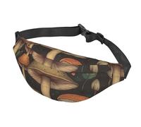 Fanny Pack for Men Women Waist Bag Adjustable Waist Pack Crossbody Belt Bag elephant on a bridge Bum Bag, Mushroom Art, One Size