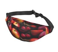 Fanny Pack for Men Women Waist Bag Adjustable Waist Pack Crossbody Belt Bag Fruit Under the Tree Bum Bag, Fruits On Wood, One Size