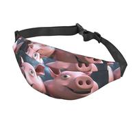 Fanny Pack for Men Women Waist Bag Adjustable Waist Pack Crossbody Belt Bag Funny 3D Piggies Bum Bag