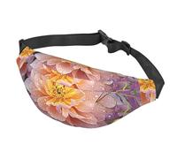 Fanny Pack for Men Women Waist Bag Adjustable Waist Pack Crossbody Belt Bag Funny Hamste Bum Bag, Purple And Yellow Flower, One Size