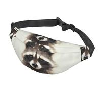 Fanny Pack for Men Women Waist Bag Adjustable Waist Pack Crossbody Belt Bag Funny Santa Claus Bum Bag, Funny Raccoon, One Size