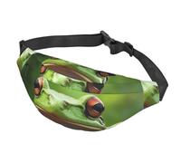 Fanny Pack for Men Women Waist Bag Adjustable Waist Pack Crossbody Belt Bag German Shepherd Puppy Bum Bag, Funny Frogs, One Size