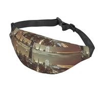 Fanny Pack for Men Women Waist Bag Adjustable Waist Pack Crossbody Belt Bag Goat Bum Bag, Chicago City, One Size