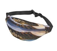 Fanny Pack for Men Women Waist Bag Adjustable Waist Pack Crossbody Belt Bag Holiday Christmas Stars Bum Bag, Hawaii Skyline Diamond Head Volcano, One Size