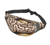 Fanny Pack for Men Women Waist Bag Adjustable Waist Pack Crossbody Belt Bag Ice Cream Store Bum Bag, Human Brain, One Size