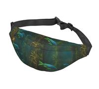 Fanny Pack for Men Women Waist Bag Adjustable Waist Pack Crossbody Belt Bag Juice on the wooden board Bum Bag, Important Habitat Fish Grow Dope, One Size