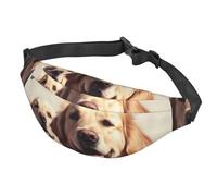 Fanny Pack for Men Women Waist Bag Adjustable Waist Pack Crossbody Belt Bag Lovely Rice Ball Bum Bag, Lovely Golden Dog, One Size