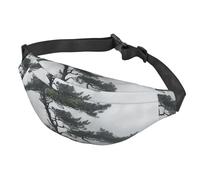 Fanny Pack for Men Women Waist Bag Adjustable Waist Pack Crossbody Belt Bag Lovely Sea Otter Bum Bag, Foggy Mountain Pine Tree, One Size