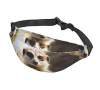 Fanny Pack for Men Women Waist Bag Adjustable Waist Pack Crossbody Belt Bag Monarch butterflies Bum Bag, Meerkat Animal, One Size