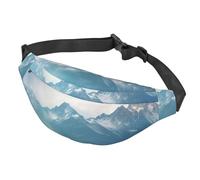Fanny Pack for Men Women Waist Bag Adjustable Waist Pack Crossbody Belt Bag Monarch butterflies Bum Bag, Misty Mountain, One Size