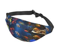 Fanny Pack for Men Women Waist Bag Adjustable Waist Pack Crossbody Belt Bag Native Tribes Bum Bag, Marine Life, One Size