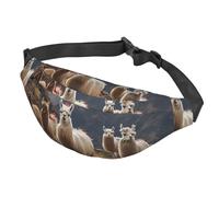 Fanny Pack for Men Women Waist Bag Adjustable Waist Pack Crossbody Belt Bag Navigation Lighthouse Bum Bag, Llamas In The Andes, One Size