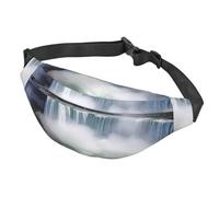 Fanny Pack for Men Women Waist Bag Adjustable Waist Pack Crossbody Belt Bag Optical Wavy Pattern Bum Bag, Niagara Falls, One Size