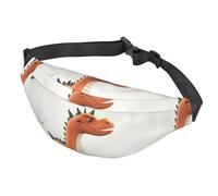 Fanny Pack for Men Women Waist Bag Adjustable Waist Pack Crossbody Belt Bag Pug Dog Bum Bag, Funny Dragon, One Size