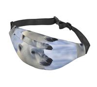 Fanny Pack for Men Women Waist Bag Adjustable Waist Pack Crossbody Belt Bag Pug Dog Bum Bag, Polar Bear, One Size
