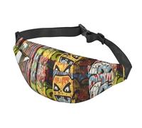 Fanny Pack for Men Women Waist Bag Adjustable Waist Pack Crossbody Belt Bag Roadside Graffiti Wall Bum Bag