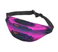 Fanny Pack for Men Women Waist Bag Adjustable Waist Pack Crossbody Belt Bag Rustic Wooden Door Bum Bag, Retrowave Pictures, One Size