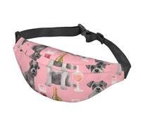 Fanny Pack for Men Women Waist Bag Adjustable Waist Pack Crossbody Belt Bag Seagulls by the lake in the sunset Bum Bag, Schnauzer, One Size