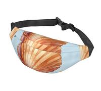 Fanny Pack for Men Women Waist Bag Adjustable Waist Pack Crossbody Belt Bag Seagulls by the lake in the sunset Bum Bag, Sea Shell, One Size