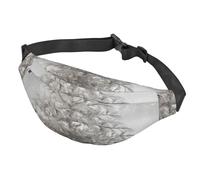 Fanny Pack for Men Women Waist Bag Adjustable Waist Pack Crossbody Belt Bag Soccer Sports Ball Bum Bag, Snowflake Pine Tree, One Size