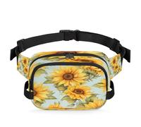 Fanny Pack for Men Women Waist Bag, Summer Sunflower Floal Farmhouse Country Flowers Adjustable & Waterproof Bum Belt Pouch for Travel Sports Hiking Running