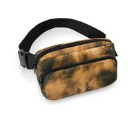 Fanny Pack for Men Women Warm Pine Trees Belt Bag Lightweight Waist Bag Pack Full Printed Pack With Adjustable Strap For Running Hiking Travel, style, 20x13cm