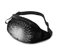 Fanny Pack for Men Women, White Peacock Waist Pack Bag with Belt Adjustable Sling Pocket Crossbody Shoulder Bag Chest Bag for Traveling Hiking Cycling Running