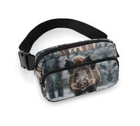 Fanny Pack for Men Women Wild Boar Belt Bag Lightweight Waist Bag Pack Full Printed Pack With Adjustable Strap For Running Hiking Travel, style, 20x13cm