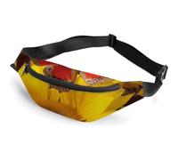 Fanny Pack for Men Women Yellow Sunflowers with Red Butterfly Waist Pack Small Belt Bag with Adjustable Strap Waterproof Sling Bag Fashion Crossbody Bag Bum Bag for Travel Hiking Running, white,