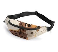 Fanny Pack for Women And Men Belt Bag Waist Pack American Spain Flag Waist Bag with Adjustable Strap, Cute Baby tiger, 36*15cm, Art Deco