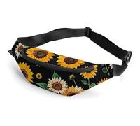 Fanny Pack for Women And Men Belt Bag Waist Pack Beautiful Flowers Waist Bag with Adjustable Strap, Sunflower Floral, 36*15cm, Art Deco
