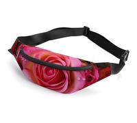 Fanny Pack for Women And Men Belt Bag Waist Pack Beautiful Hummingbirds Waist Bag with Adjustable Strap, Rose Flower Floral, 36*15cm, Art Deco