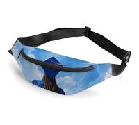 Fanny Pack for Women And Men Belt Bag Waist Pack Blue Graduation Waist Bag with Adjustable Strap, blue graduation, 36*15cm, Art Deco
