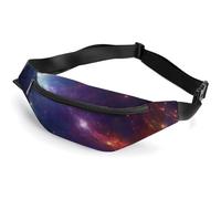 Fanny Pack for Women And Men Belt Bag Waist Pack Blue Graduation Waist Bag with Adjustable Strap, Cosmic Space, 36*15cm, Art Deco