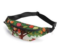 Fanny Pack for Women And Men Belt Bag Waist Pack Broken Wall Elephant Waist Bag with Adjustable Strap, Fruit Under the Tree, 36*15cm, Art Deco