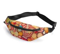 Fanny Pack for Women And Men Belt Bag Waist Pack Cat Print Waist Bag with Adjustable Strap, Candy Pattern, 36*15cm, Art Deco