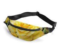 Fanny Pack for Women And Men Belt Bag Waist Pack Cows Grazing Waist Bag with Adjustable Strap, Yellow Rose, 36*15cm, Art Deco