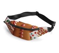Fanny Pack for Women And Men Belt Bag Waist Pack Cute Cat Waist Bag with Adjustable Strap, Gingerbread Man Candy, 36*15cm, Art Deco