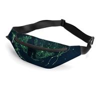 Fanny Pack for Women And Men Belt Bag Waist Pack Cute Cat Waist Bag with Adjustable Strap, Glow in The Dark, 36*15cm, Art Deco