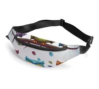 Fanny Pack for Women And Men Belt Bag Waist Pack Cute Cat Waist Bag with Adjustable Strap, Owls Birds, 36*15cm, Art Deco