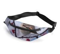Fanny Pack for Women And Men Belt Bag Waist Pack Cute Dogs Waist Bag with Adjustable Strap, bird and snow, 36*15cm, Art Deco