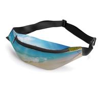 Fanny Pack for Women And Men Belt Bag Waist Pack Dog Head Waist Bag with Adjustable Strap, Bright Sunshine Summer Beach, 36*15cm, Art Deco