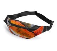 Fanny Pack for Women And Men Belt Bag Waist Pack Dog Head Waist Bag with Adjustable Strap, Safflower Flying Fish, 36*15cm, Art Deco