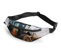 Fanny Pack for Women And Men Belt Bag Waist Pack Dog on The Lawn Waist Bag with Adjustable Strap, Fantasy Farm Tractor, 36*15cm, Art Deco
