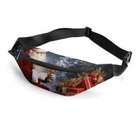 Fanny Pack for Women And Men Belt Bag Waist Pack Dog on The Lawn Waist Bag with Adjustable Strap, Merry Christmas Santa's gift, 36*15cm, Art Deco