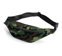 Fanny Pack for Women And Men Belt Bag Waist Pack Fantasy Animal Waist Bag with Adjustable Strap, Green Military pattern, 36*15cm, Art Deco