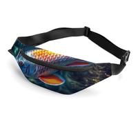 Fanny Pack for Women And Men Belt Bag Waist Pack Farm Cow Pictures Waist Bag with Adjustable Strap, Colorful Fish Swimming, 36*15cm, Art Deco