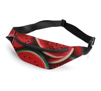 Fanny Pack for Women And Men Belt Bag Waist Pack Fire Flowers Butterfly Waist Bag with Adjustable Strap, Red Watermelon, 36*15cm, Art Deco